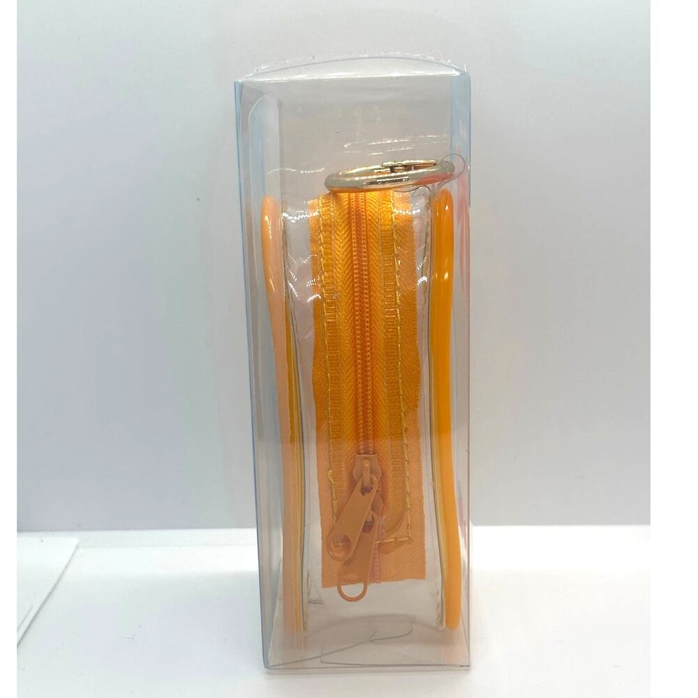 New Clear Case Bag Charm Mini Figure Case, Keychain - Orange - Picture 3 of 3